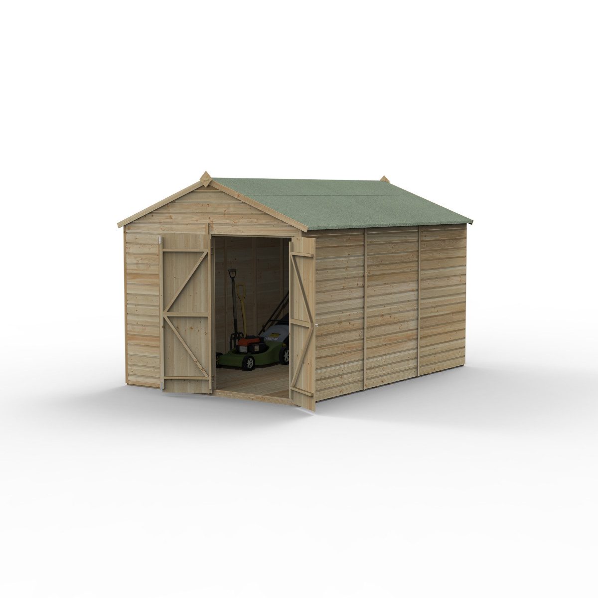 5013053197462 1 Beckwood 8x12 Apex Shed No Windows Double Door with Installation.jpg